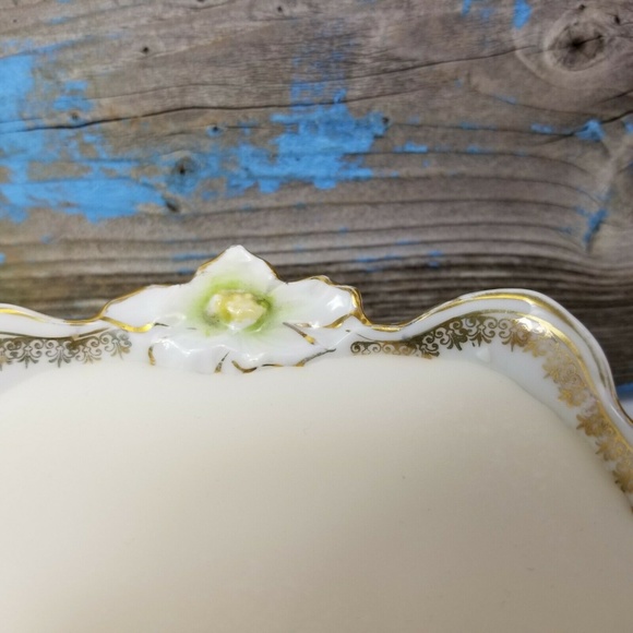 Antique RS Prussia Germany Footed Bowl Candle - Picture 8 of 8